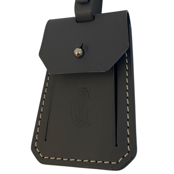 Authentic Goyard Gray All Leather Luggage Tag Ultra Rare Luxury Travel Accessory - Picture 6 of 8